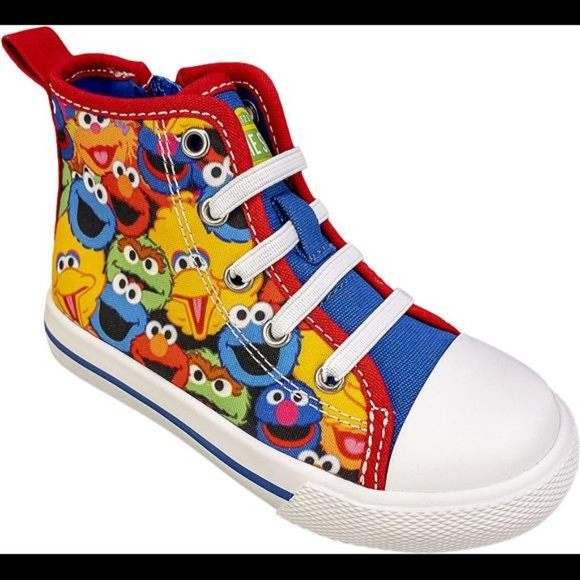 Sesame Street Elmo Shoes, Hi Top Sneaker with Laces, for Toddlers - Picture 6 of 7
